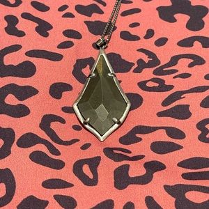 Kendra Scott silver necklace w/ adjustable chain.